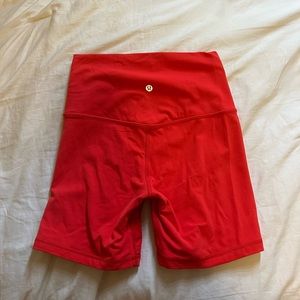 Lululemon red align shorts
